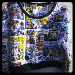 Cropped graphic sweatshirt